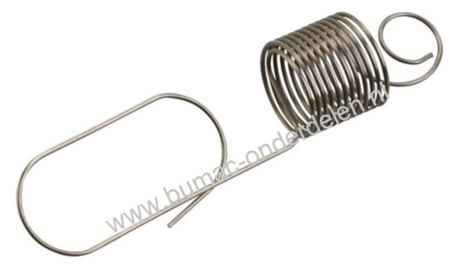 Chokeveer B&S DOV Motor op Grasmaaier, Veer voor bediening van de Chokeklep bij B en S Carburateur op Gazonmaaier, Cirkelmaaier, Benzinemaaier, Loopmaaier, Briggs & Stratton choke terugtrek veer