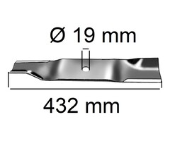 Maaimes 43,2 Cm voor MTD - CUB CADET Zitmaaiers, Zero Turn Maaier ENFORCER 48, L48TANKL, M48TANK, RECON 48, TANK48, TANKLZ48, TANKSZ48, Z-FORCE PRO 48, Z-FORCE S48,  GTX2100, Pro Z100-48, XZ3122, Z1122, Mes voor 48 "maaidek Zijuitworp