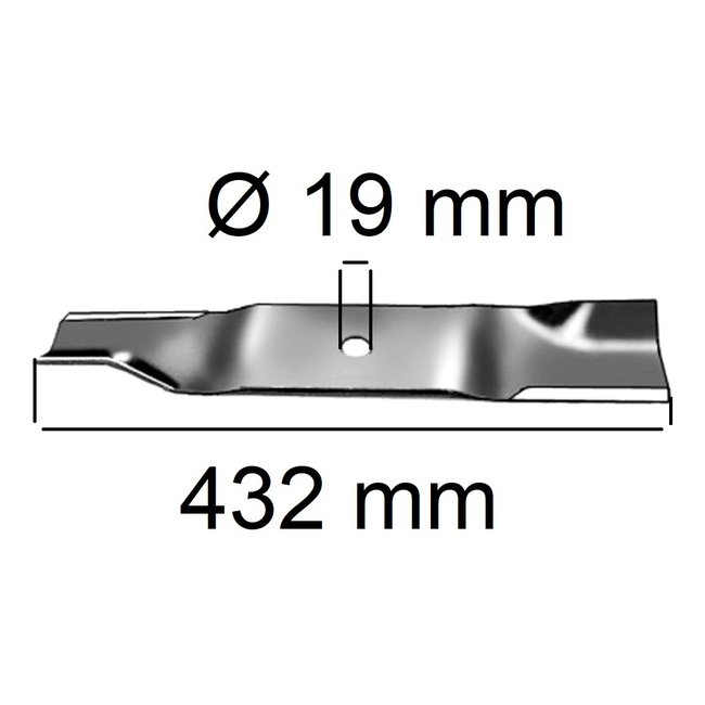 Maaimes 43,2 Cm voor MTD - CUB CADET Zitmaaiers, Zero Turn Maaier ENFORCER 48, L48TANKL, M48TANK, RECON 48, TANK48, TANKLZ48, TANKSZ48, Z-FORCE PRO 48, Z-FORCE S48,  GTX2100, Pro Z100-48, XZ3122, Z1122, Mes voor 48 "maaidek Zijuitworp