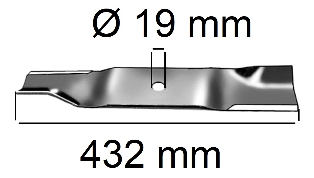 Maaimes 43,2 Cm voor MTD - CUB CADET Zitmaaiers, Zero Turn Maaier ENFORCER 48, L48TANKL, M48TANK, RECON 48, TANK48, TANKLZ48, TANKSZ48, Z-FORCE PRO 48, Z-FORCE S48,  GTX2100, Pro Z100-48, XZ3122, Z1122, Mes voor 48 "maaidek Zijuitworp