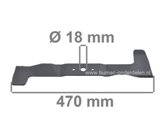 Maaimes 47 Cm voor Castelgarden, Stiga, Alpina, Mountfield Loopmaaiers, Excel 50, Turbo Excel 50, Turbo X3 50, XSP50, XSP52, XSPW52, BT6548TBPRO, Castel Garden Grasmaaiermessen, Mulchmes GGP