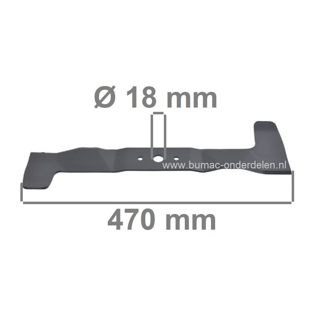 Maaimes 47 Cm voor Castelgarden, Stiga, Alpina, Mountfield Loopmaaiers, Excel 50, Turbo Excel 50, Turbo X3 50, XSP50, XSP52, XSPW52, BT6548TBPRO, Castel Garden Grasmaaiermessen, Mulchmes GGP