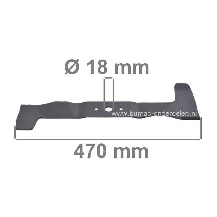 Maaimes 47 Cm voor Castelgarden, Stiga, Alpina, Mountfield Loopmaaiers, Excel 50, Turbo Excel 50, Turbo X3 50, XSP50, XSP52, XSPW52, BT6548TBPRO, Castel Garden Grasmaaiermessen, Mulchmes GGP