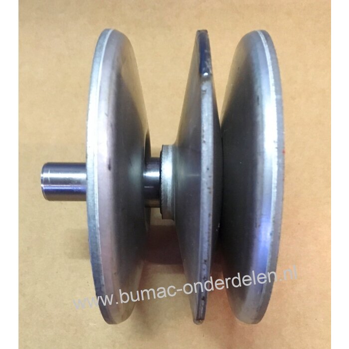 Dubbele Vario Poeli voor MTD, Yard Man, Gutbrod, Wolf, Cub Cadet Zitmaaier, Tuintrekker, Grasmaaier V Snaar Poelie AT100, BG1396, BL125-92, B135, B155, B175, DLX96SA, DLX107SALK, DLX127SAL-SK, GLX92RALK, GLX105RALK, JE135, JE145, JF135, JN155, JN200