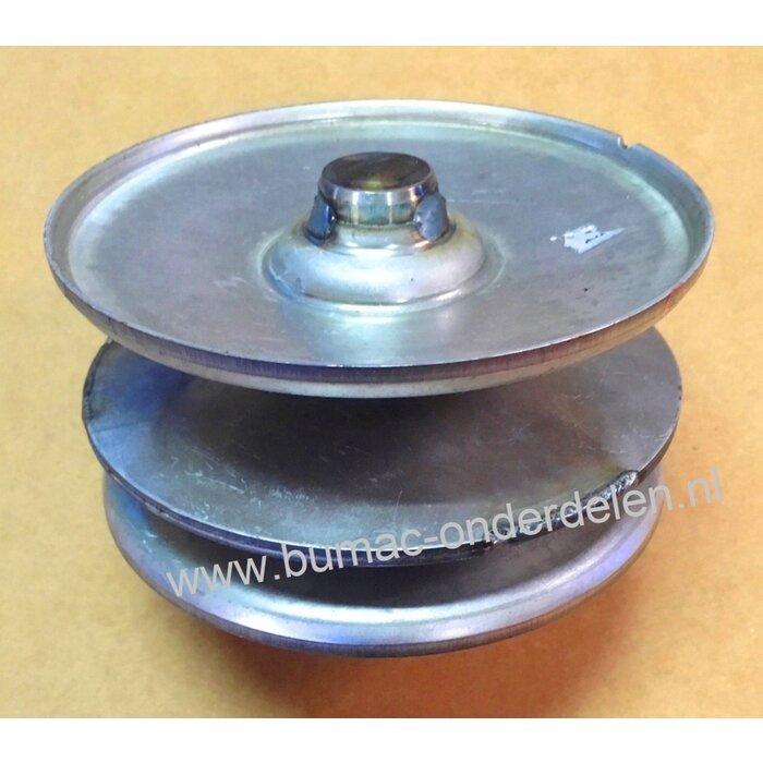 Dubbele Vario Poeli voor MTD, Yard Man, Gutbrod, Wolf, Cub Cadet Zitmaaier, Tuintrekker, Grasmaaier V Snaar Poelie AT100, BG1396, BL125-92, B135, B155, B175, DLX96SA, DLX107SALK, DLX127SAL-SK, GLX92RALK, GLX105RALK, JE135, JE145, JF135, JN155, JN200