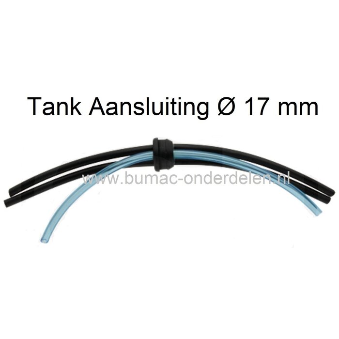 Benzineslang met Doorvoerrubber voor Echo, Shindaiwa Bosmaaier, Heggenschaar GT200EZR, GT201EZR, GT200i, GT201i, GT200R, GT201R, HC50, HC51, HC150i, HCR150, HCR151, PE200, PE201, PPF210, PPF211, SRM210, SRM211, SRM210i, SRM211i, SRM210U, SRM211U, SRM210SB