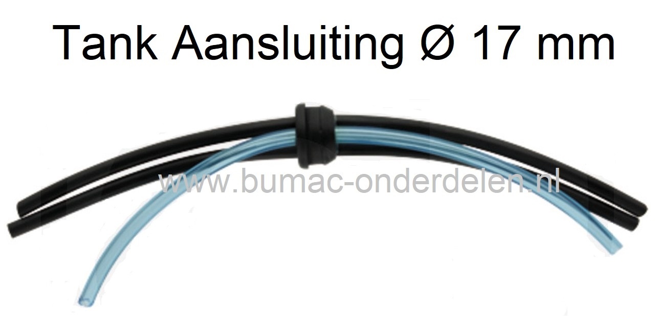 Benzineslang met Doorvoerrubber voor Echo, Shindaiwa Bosmaaier, Heggenschaar GT200EZR, GT201EZR, GT200i, GT201i, GT200R, GT201R, HC50, HC51, HC150i, HCR150, HCR151, PE200, PE201, PPF210, PPF211, SRM210, SRM211, SRM210i, SRM211i, SRM210U, SRM211U, SRM210SB