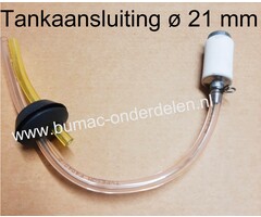 Benzineleiding set  inclusief doorvoerrubber en Benzinefilter voor Bosmaaiers en Trimmers van Stiga, Castelgarden, Mountfield, Alpina BS45D, DB42, SB420D, TB420,  TB420D, XSB45D,ABR 42, ABR 42 D, ABR 52, ABR 52 D, B 42, B 42 D, B 52, B 52 D, Benzineslang