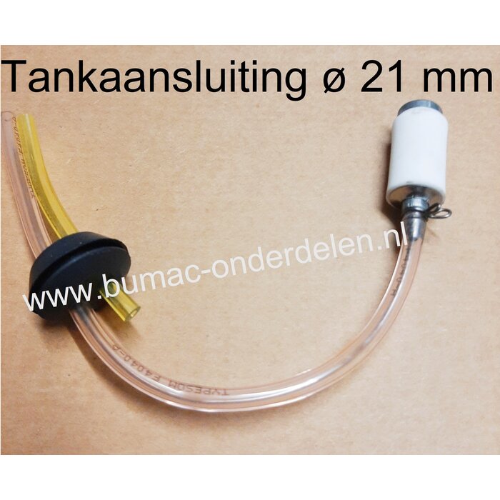 Benzineleidingset  inclusief doorvoerrubber en Benzinefilter voor Bosmaaiers en Trimmers van Stiga, Castelgarden, Mountfield, Alpina BS45D, DB42, SB420D, TB420,  TB420D, XSB45D,ABR 42, ABR 42 D, ABR 52, ABR 52 D, B 42, B 42 D, B 52, B 52 D, Benzineslang