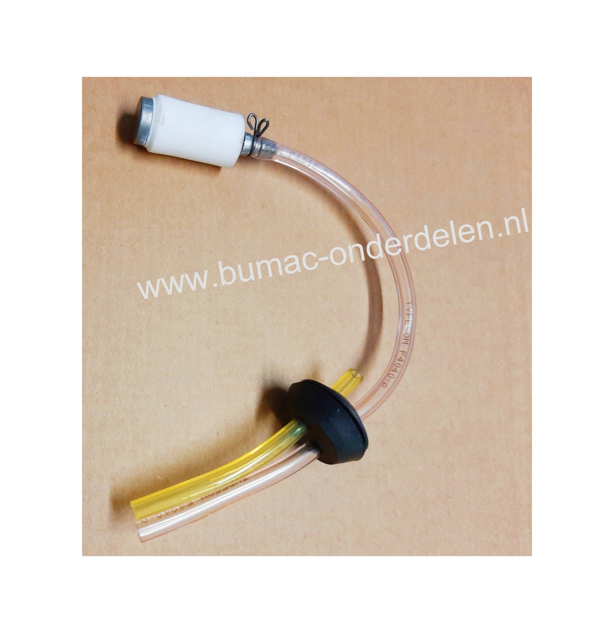 Benzineleidingset  inclusief doorvoerrubber en Benzinefilter voor Bosmaaiers en Trimmers van Stiga, Castelgarden, Mountfield, Alpina BS45D, DB42, SB420D, TB420,  TB420D, XSB45D,ABR 42, ABR 42 D, ABR 52, ABR 52 D, B 42, B 42 D, B 52, B 52 D, Benzineslang