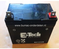 Accu 12V 32 Ampere Accu Degelijke Accu voor het starten van Zitmaaier, Frontmaaier, Trilplaat, Tuintrekker van Stiga, Mtd, Castelgarden, Alko, Husqvarna, Mountfield, Wolf, JohnDeere, Toro, Snapper, Jonsered, Partner, Kubota, Honda Startakku