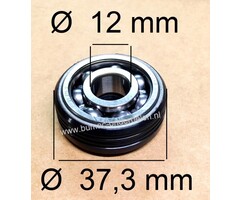 Krukaslager 12x37,3x14,7 mm met keerring voor Husqvarna, Jonsered, McCulloch, Partner kettingzaag 135, 137, 141, 141LE, 142, 142E, 230, 235, 235E, 240, 240E CS2040, CS2137, CS2138, CS2234, CS2238, 333, 444, CS320, CS360, CS370, CS400, CS420, P350, P351,