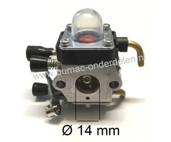 Carburateur voor Stihl FS38, FS45, FS46, FS55, FS55C, FS55R Trimmer, Bosmaaier Carburator FS 38, FS 45, FS 46, FS 55, FS 55 C, FS 55 R, onderdeel