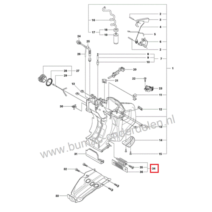 Trillingsdemper Voor Husqvarna, Partner K750, K760 Bandenzaag, Motorslijper Dempingsveer