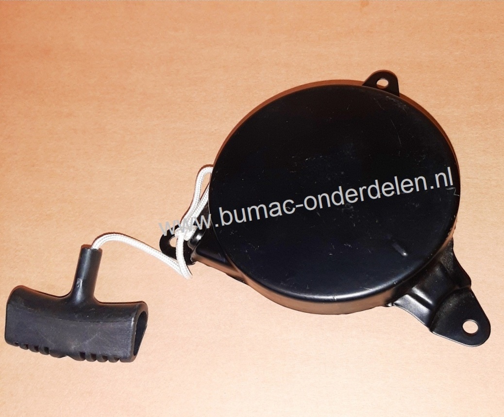 Handstarter met Stalen Behuizing voor Trex - Loncin Y100V  motoren  Startmechanisme met 2 Stalen Startpallen,  Startmechanisme voor Motoren op Grasmaaiers, Houtversnipperaars