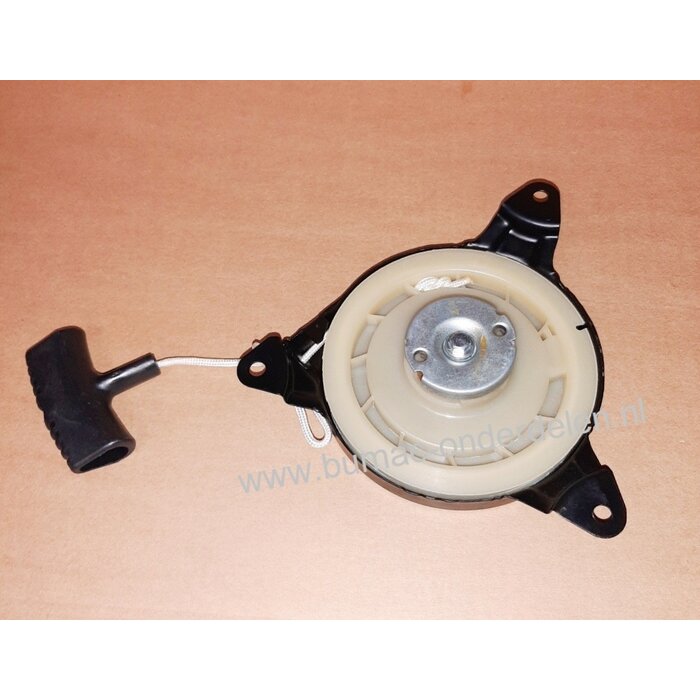Handstarter met Stalen Behuizing voor Trex - Loncin Y100V  motoren  Startmechanisme met 2 Stalen Startpallen,  Startmechanisme voor Motoren op Grasmaaiers, Houtversnipperaars