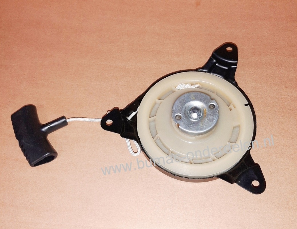 Handstarter met Stalen Behuizing voor Trex - Loncin Y100V  motoren  Startmechanisme met 2 Stalen Startpallen,  Startmechanisme voor Motoren op Grasmaaiers, Houtversnipperaars