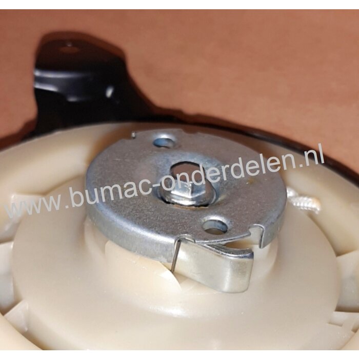 Handstarter met Stalen Behuizing voor Trex - Loncin Y100V  motoren  Startmechanisme met 2 Stalen Startpallen,  Startmechanisme voor Motoren op Grasmaaiers, Houtversnipperaars