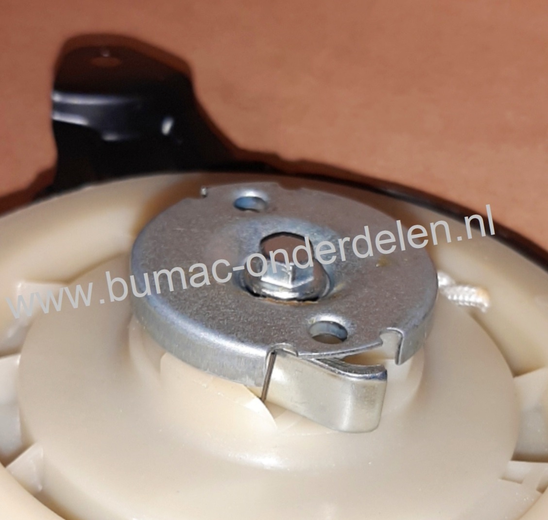 Handstarter met Stalen Behuizing voor Trex - Loncin Y100V  motoren  Startmechanisme met 2 Stalen Startpallen,  Startmechanisme voor Motoren op Grasmaaiers, Houtversnipperaars