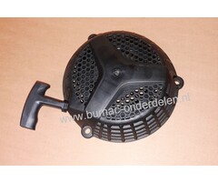Handstarter met Kunststof Behuizing voor Loncin LC165F-1H  motoren  Startmechanisme met 2 ronde Stalen Startpallen,  Startmechanisme voor Motoren op Grasmaaiers, Trilplaten, Generatoren, Kooimaaiers, Houtversnipperaars, Waterpompen, Compressoren, Bladblaz