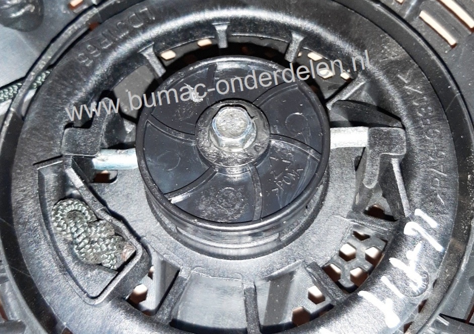 Handstarter met Kunststof Behuizing voor Loncin LC165F-1H  motoren  Startmechanisme met 2 ronde Stalen Startpallen,  Startmechanisme voor Motoren op Grasmaaiers, Trilplaten, Generatoren, Kooimaaiers, Houtversnipperaars, Waterpompen, Compressoren, Bladblaz