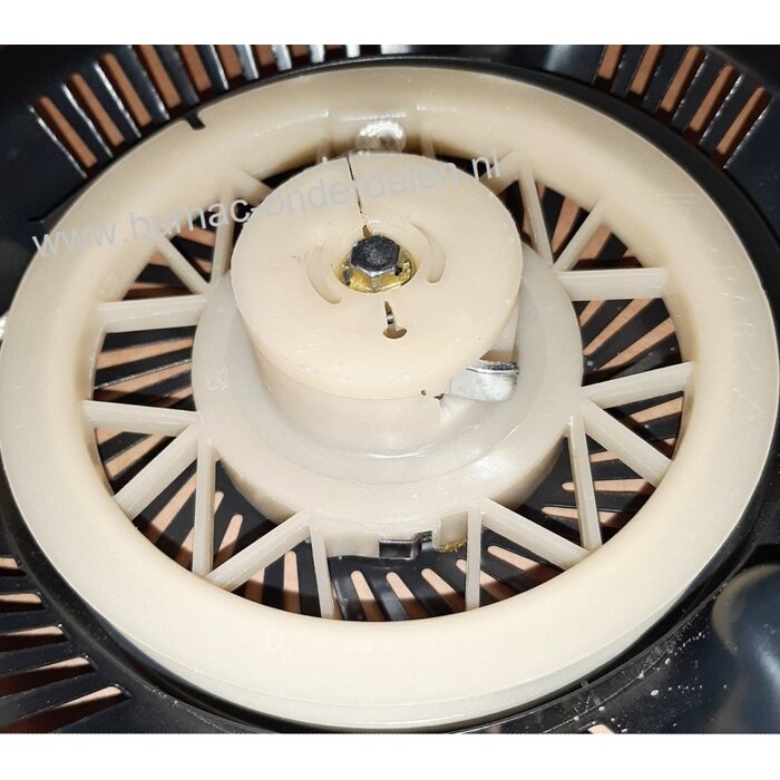 Complete Handstarter met Stalen Behuizing voor Trex-Loncin motoren modellen Y139V, Y139V PRIMER, Y173V, Y173VE, Startmechanisme met 2 Stalen Startpallen, Startmechanisme voor Motoren op Grasmaaiers, Trilplaten, Generatoren, Kooimaaiers, Houtversnipperaars