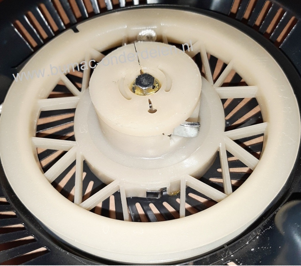 Complete Handstarter met Stalen Behuizing voor Trex-Loncin motoren modellen Y139V, Y139V PRIMER, Y173V, Y173VE, Startmechanisme met 2 Stalen Startpallen, Startmechanisme voor Motoren op Grasmaaiers, Trilplaten, Generatoren, Kooimaaiers, Houtversnipperaars