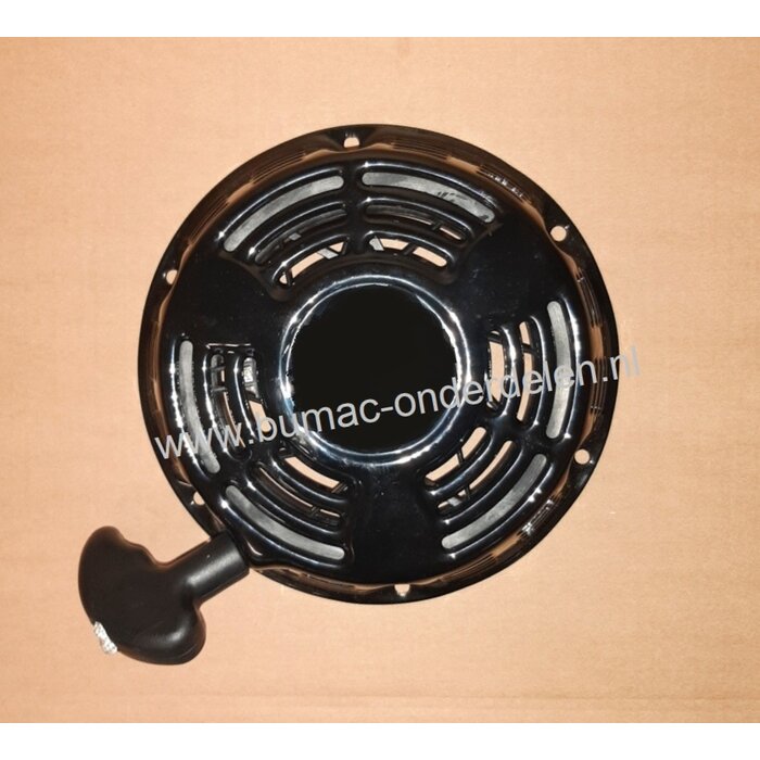 Complete Handstarter met Stalen Behuizing voor Loncin motor, Modellen LC5000, LC6500DDC, Startmechanisme met 2 Stalen Startpallen, Startmechanisme voor Motoren op Grasmaaiers, Trilplaten, Generatoren, Kooimaaiers, Houtversnipperaars, Waterpompen, Compress