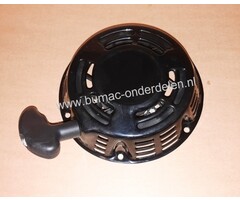 Complete Handstarter met Stalen Behuizing voor Loncin motor, Model LC3800DDC, Startmechanisme met 2 Stalen Startpallen, Startmechanisme voor Loncinm Motoren op Aggregaten,  Generatoren, Trilplaten, Houtversnipperaars, Waterpompen, Compressoren, Verticutee