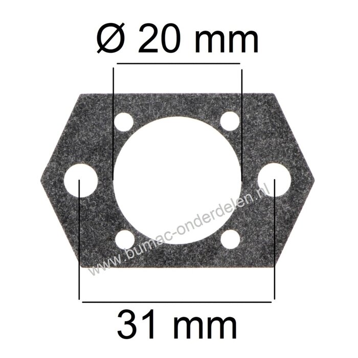 Inlaatpakking voor Stihl BR320, BR400, BR320L, SR320, SR400 Bladblazer, Inlaatdichting tussen Carburateur en Spruitstuk