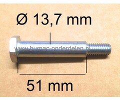 Wielbout voor Steunwiel Maaidek, Snapper, Simplicity, Murray,  Ariens, Noma, Gravely Zitmaaier onderdeel
