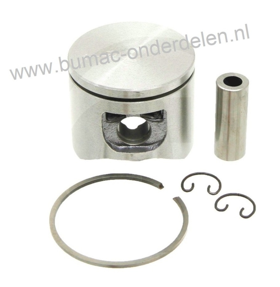 Zuiger 46 mm voor Husqvarna - Jonsered 357XP - 359EPA - CS2156 - CS2159 Kettingzaag, Zuiger compleet met Zuigerveren, Pistonpen en Borgclips, onderdelen, 357 XP, 359 EPA, CS 2156, CS 2159