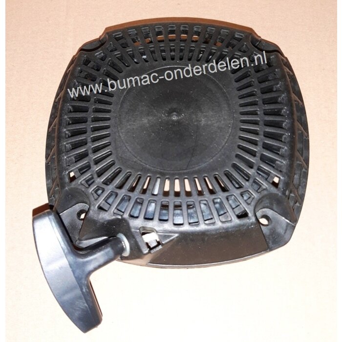 Handstarter met hard Kunststoffen Behuizing voor Robin  motoren, Modellen SP170, SP210  Startmechanisme met 2 kunststoffen Startpallen,  Startmechanisme voor Motoren op Grasmaaiers, Trilplaten, Generatoren, Kooimaaiers, Houtversnipperaars, Waterpompen, Co