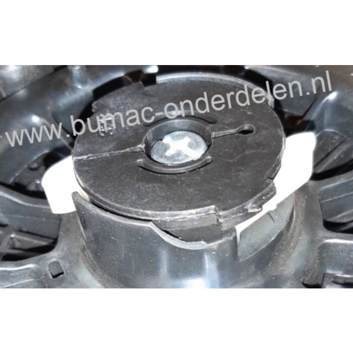 Handstarter met hard Kunststoffen Behuizing voor Robin  motoren, Modellen SP170, SP210  Startmechanisme met 2 kunststoffen Startpallen,  Startmechanisme voor Motoren op Grasmaaiers, Trilplaten, Generatoren, Kooimaaiers, Houtversnipperaars, Waterpompen, Co