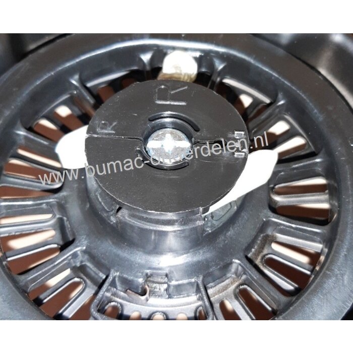 Complete Handstarter voor Robin Motor met kunststoffen startpallen in een stalen behuizing voor ROBIN Motoren Modellen EX17, EH2-2, EH122D, EX13, SP170, PKX201, PKX201ST, PKX301, PKX301ST, RGX2900, SRV65/66/70 Startmechanisme voor Motoren op Grasmaaiers,