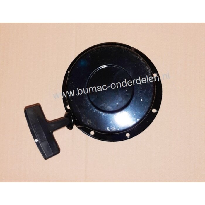 Complete Handstarter met Startcup voor Robin Motor EY20 in Stalen Behuizing met 2 Stalen Startpallen, Startmechanisme voor Robin Motoren op  Aggregaten, Generatoren, Trilplaten, Houtversnipperaars, Waterpompen, Compressoren, Verticuteermachines, Veegmac