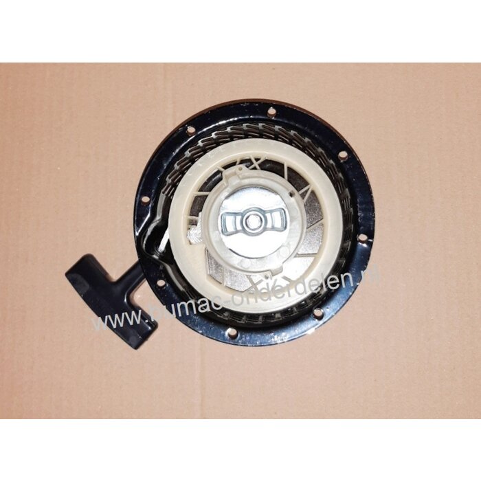 Complete Handstarter met Startcup voor Robin Motor EY20 in Stalen Behuizing met 2 Stalen Startpallen, Startmechanisme voor Robin Motoren op  Aggregaten, Generatoren, Trilplaten, Houtversnipperaars, Waterpompen, Compressoren, Verticuteermachines, Veegmac