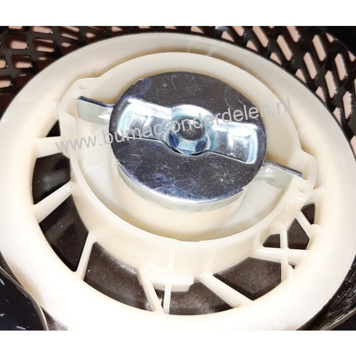 Complete Handstarter met Startcup voor Robin Motor EY20 in Stalen Behuizing met 2 Stalen Startpallen, Startmechanisme voor Robin Motoren op  Aggregaten, Generatoren, Trilplaten, Houtversnipperaars, Waterpompen, Compressoren, Verticuteermachines, Veegmac