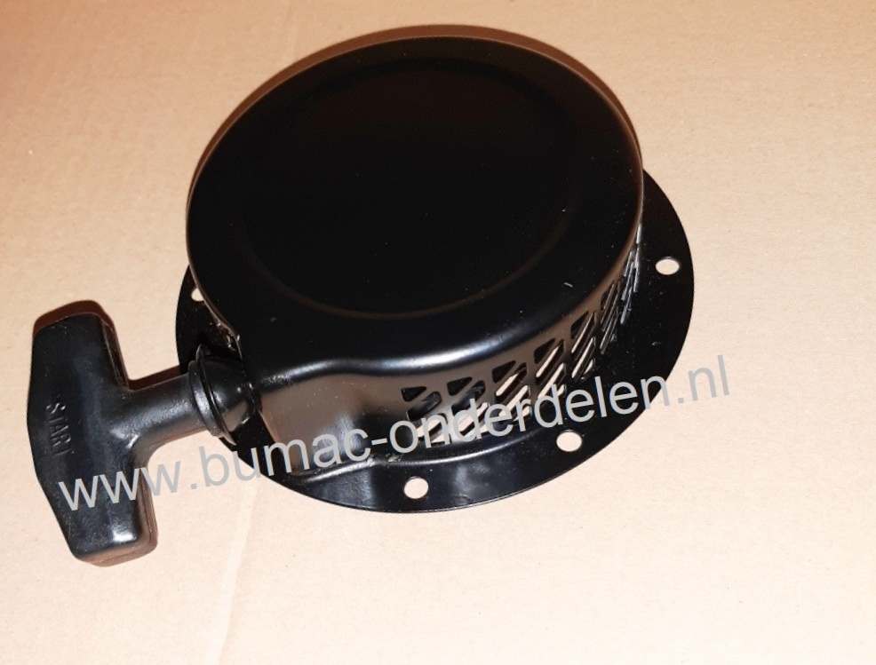Handstarter voor Robin EY15 Motoren Stalen Behuizing met 2 Stalen Startpallen, Startmechanisme voor Robin Motoren op  Aggregaten, Generatoren, Trilplaten, Houtversnipperaars, Waterpompen, Compressoren, Verticuteermachines, Veegmachines