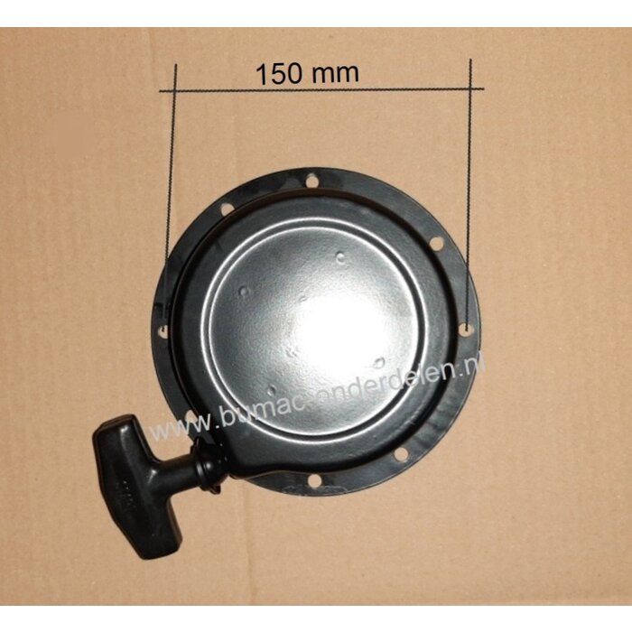 Handstarter voor Robin EY15 Motoren Stalen Behuizing met 2 Stalen Startpallen, Startmechanisme voor Robin Motoren op  Aggregaten, Generatoren, Trilplaten, Houtversnipperaars, Waterpompen, Compressoren, Verticuteermachines, Veegmachines