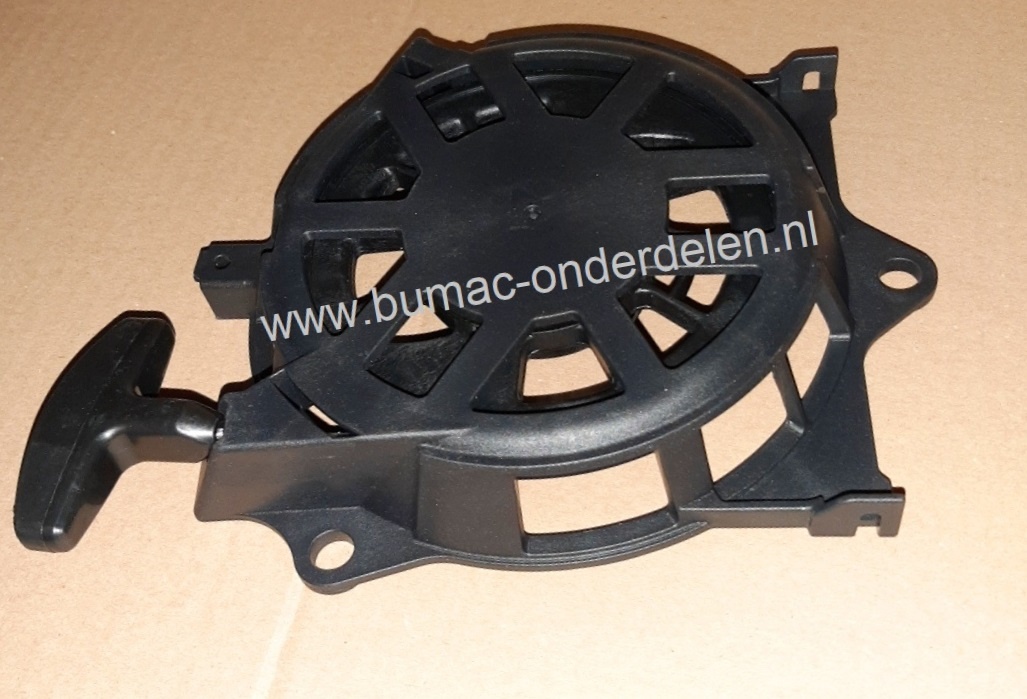Starter compleet voor Honda motoren GC135, GC160, GCV135, GCV160, GCV190  Startmechanisme met 2 kunststoffen Startpallen,  Startmechanisme voor Motoren op Grasmaaiers, Trilplaten, Generatoren, Kooimaaiers, Houtversnipperaars, Waterpompen, Compressoren, Bl