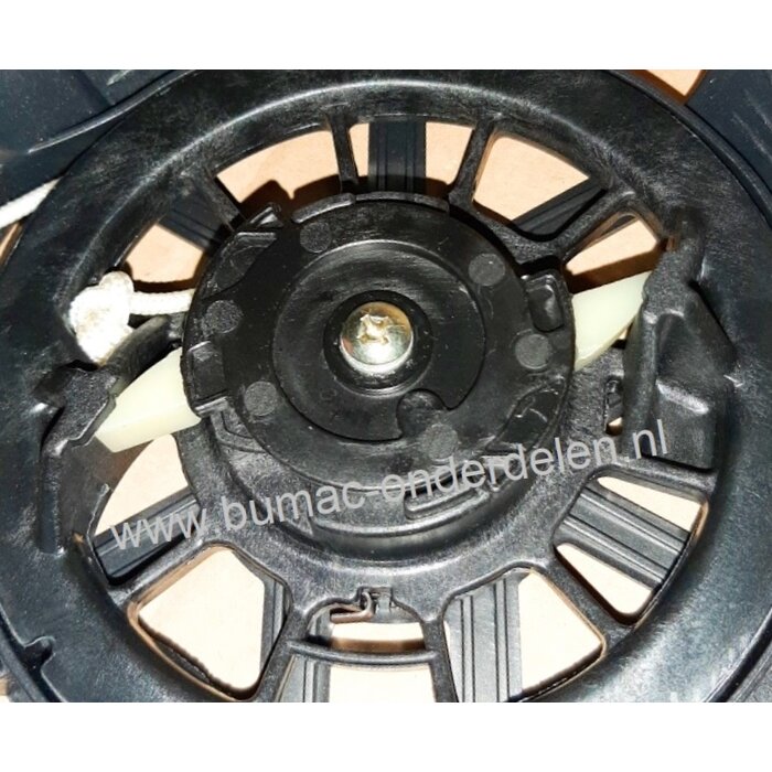 Starter compleet voor Honda motoren GC135, GC160, GCV135, GCV160, GCV190  Startmechanisme met 2 kunststoffen Startpallen,  Startmechanisme voor Motoren op Grasmaaiers, Trilplaten, Generatoren, Kooimaaiers, Houtversnipperaars, Waterpompen, Compressoren, Bl