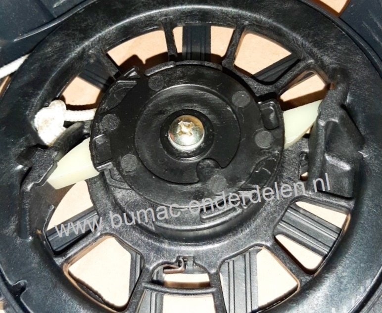 Starter compleet voor Honda motoren GC135, GC160, GCV135, GCV160, GCV190  Startmechanisme met 2 kunststoffen Startpallen,  Startmechanisme voor Motoren op Grasmaaiers, Trilplaten, Generatoren, Kooimaaiers, Houtversnipperaars, Waterpompen, Compressoren, Bl