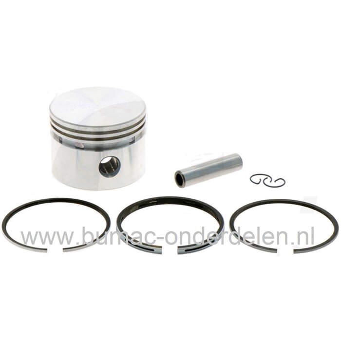 Zuiger Ø 65,1 mm voor B&S Motoren van 3,5 t/m 5 PK met Horizontale of Verticale Krukas op Grasmaaier, Veegmachine, Bladblazer, Verticuteermachine, Generator, Tuinfrees, Kooimaaier, Aggregaat, Kantensnijder