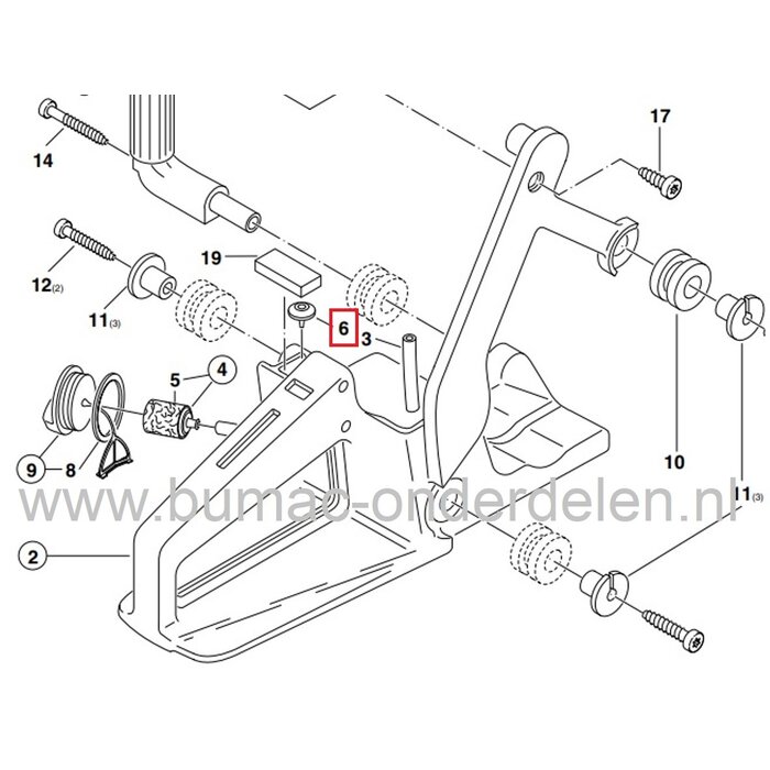 Ontluchter - Beluchter Ventiel voor Dolmar - Makita Kettingzaag PS33, 100 Super, 102 Ontluchtingsventiel