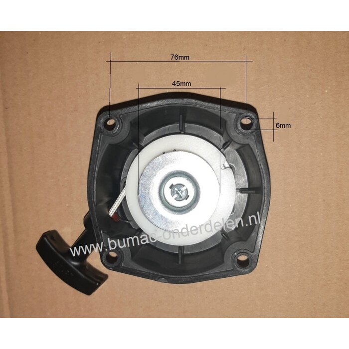 Starter compleet MITSUBISHI met kunststof startpal voor motoren T170, T200, T240