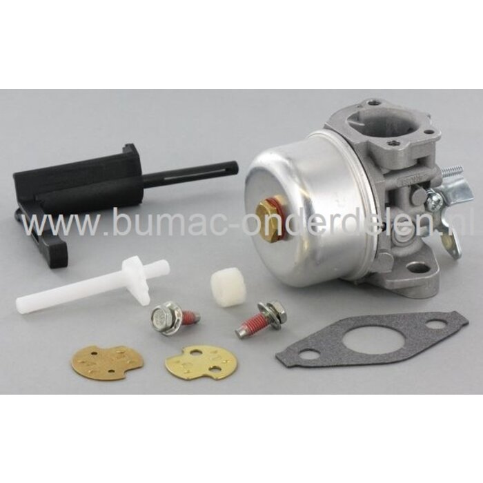 Carburateur voor Briggs & Stratton Motoren met 190 CC en Horizontale Krukas op Generator, Trilplaat, Houtversnipperaar, Aggregaat, Waterpomp, Tuinfrees, B&S Vergasser, Briggs and Stratton Carburator