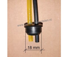 Benzineslang met Doorvoerrubber Ø 18 mm voor Dolmar - Makita - Robin PB252.4, BHX250L, BHX2500 Bladblazer - Zuiger Brandstofslang, Benzineleiding  BHX-2500, PB-252.4