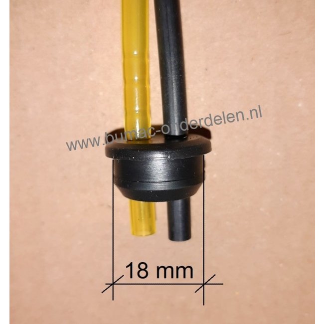 Benzineslang met Doorvoerrubber Ø 18 mm voor Dolmar - Makita - Robin PB252.4, BHX250L, BHX2500 Bladblazer - Zuiger Brandstofslang, Benzineleiding  BHX-2500, PB-252.4