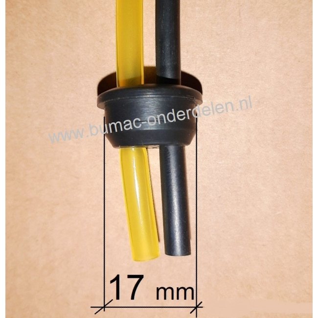 Benzineslang met doorvoerrubber voor Dolmar - Makita Combisysteen Stok Heggenschaar - Bosmaaier  Brandstofslang, Benzineleiding onder andere voor MH-246.4D, MH246.4DF, ER-2650LH, EM2651LH, MH2464D, MH2464DF, ER2650LH, EM 2651LH